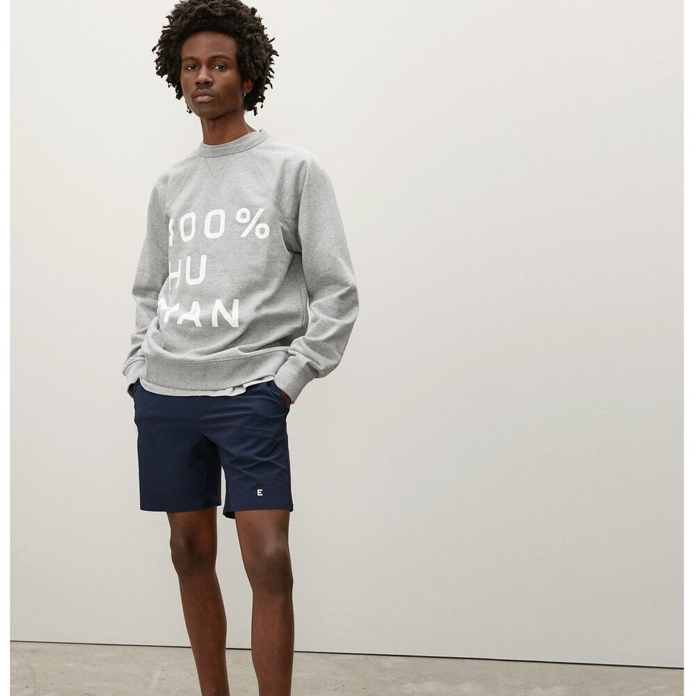 New Everlane The Human Sweatshirt Heather Gray Crew Neck Long Sleeve Sz 2XS Mens